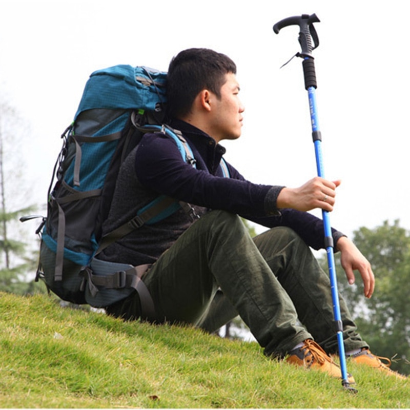Shockproof Nordic Walking Stick Telescopic Hiking Mountaineering Hiking Pole Ultra Light Walking Stick