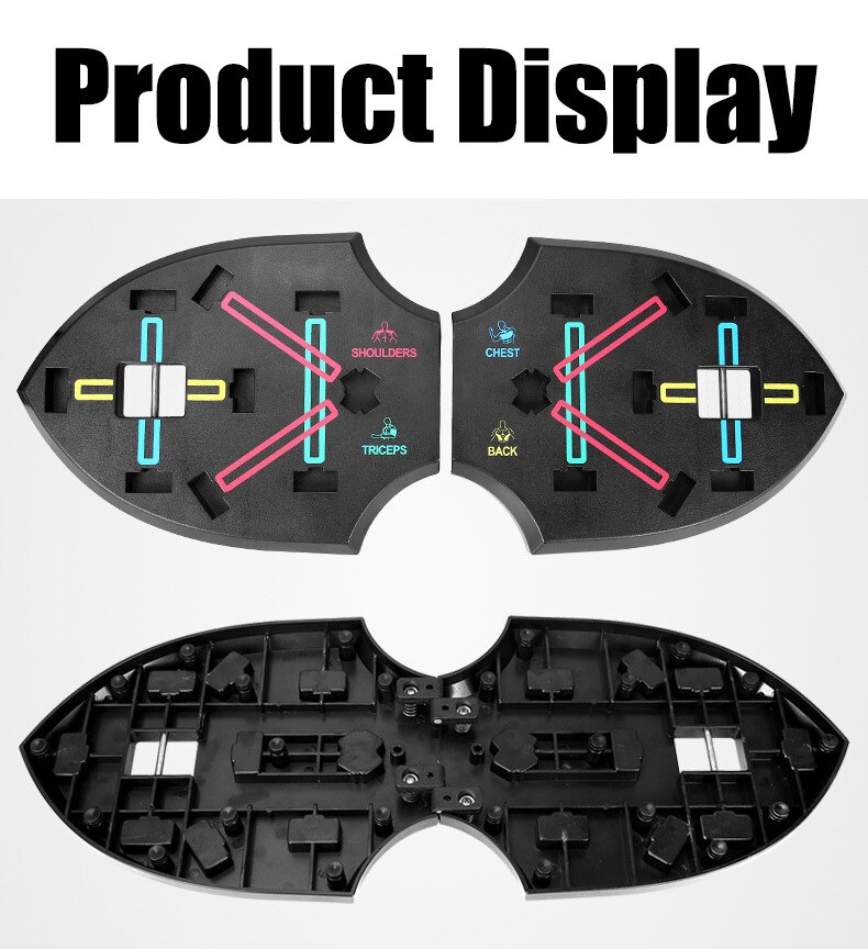 Butterfly Shape Push-up Board With Pull Rope Multifunctional Folding Push-up Stands Rack Body Building Abdominal Muscle Trainer