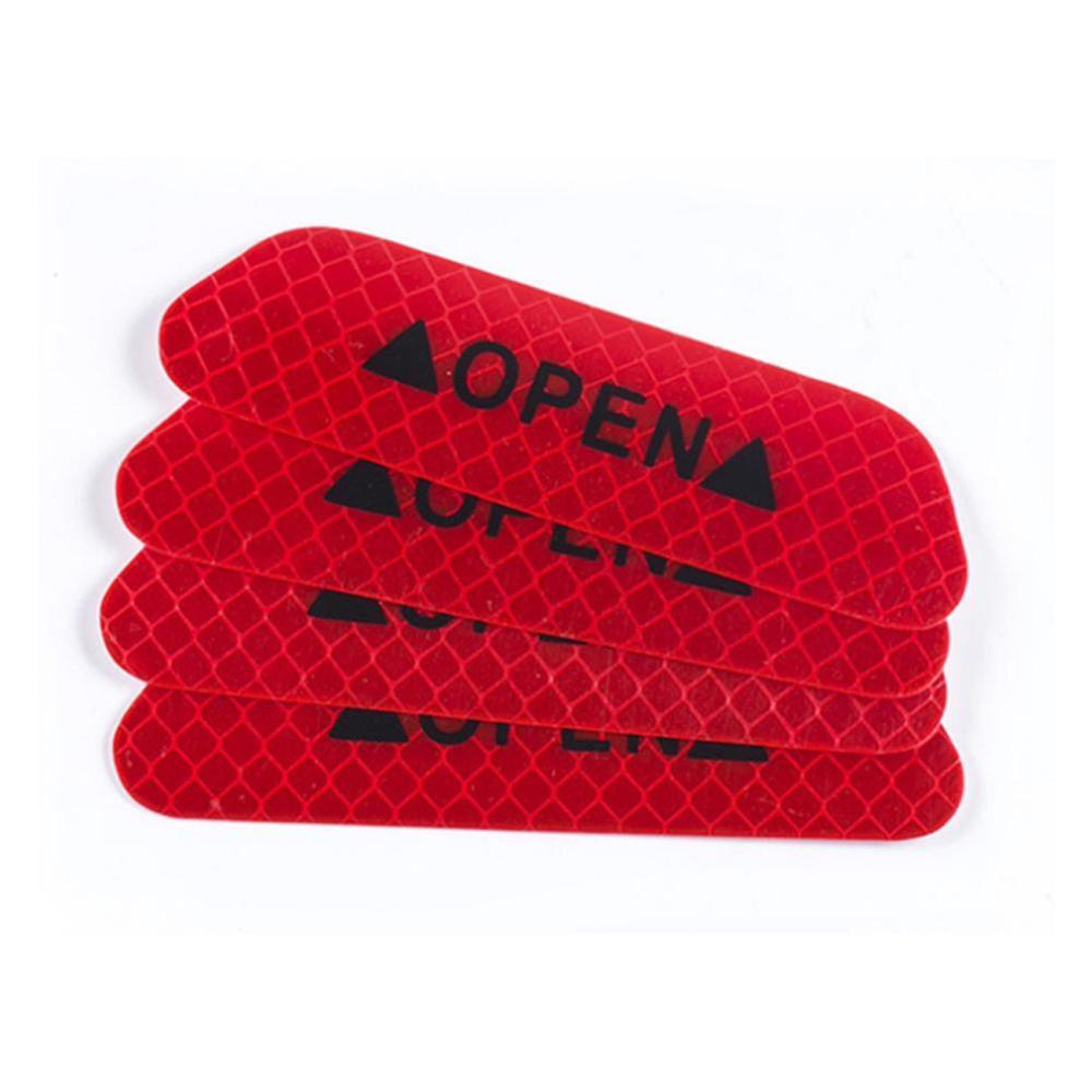 8 stuks autodeurstickers, waarschuwingstape, reflecterende autostickers, reflecterende strips, autostyling, 4 kleuren veiligheidsmarkering, autostickers