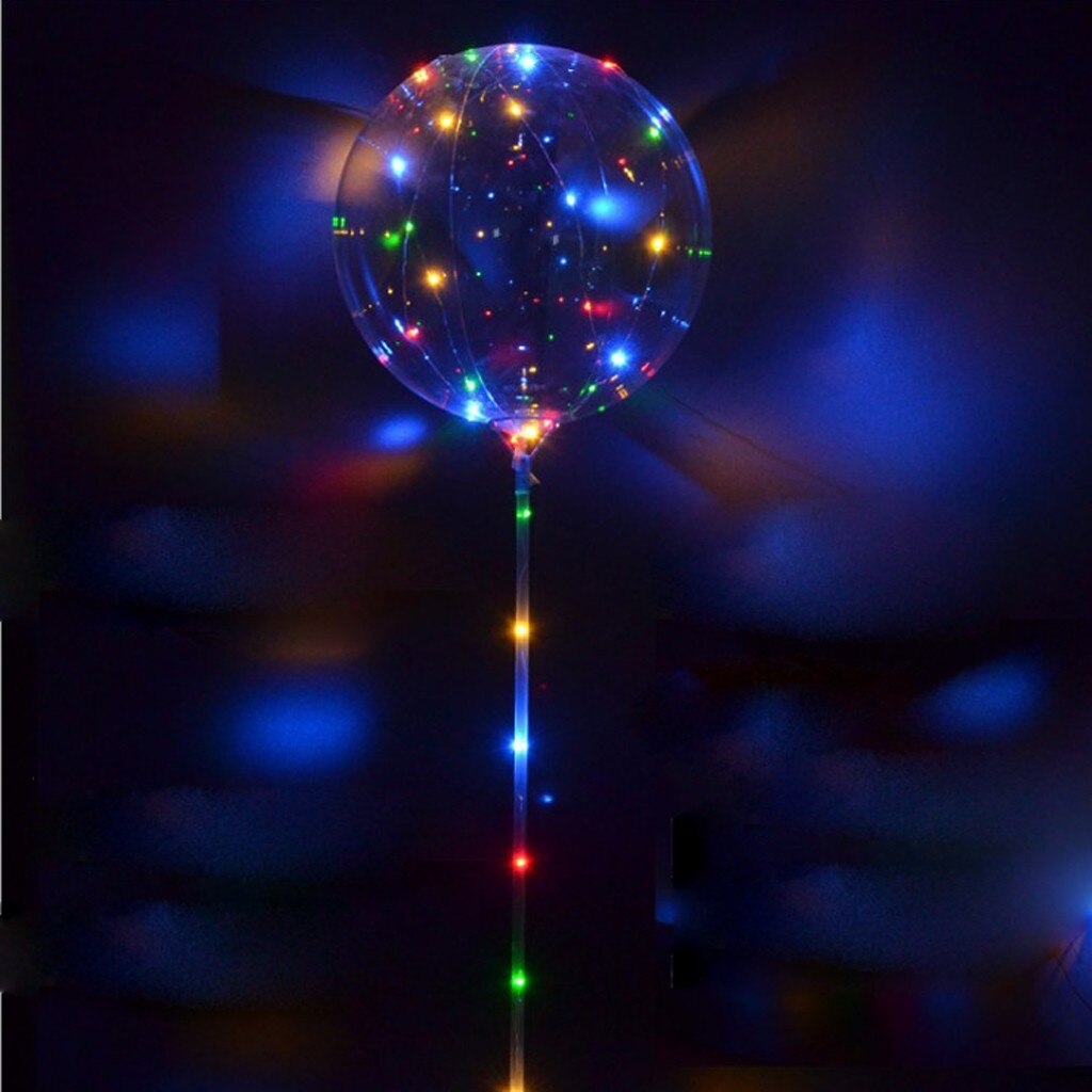 Globo Led Con Asa Y Palos Globos De Helio Transparentes Luminosos