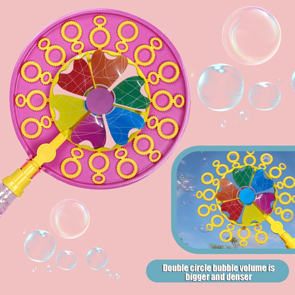 Kids Windmolen Bubble Machine Stok Leuk Voor Outdoor Play Verjaardag Party Games 70Ml Zomer Kinderen Peuters Outdoor Speelgoed