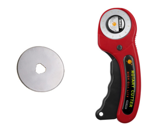 45 mm Lederhandwerk, Rollschneider, Lederschneidewerkzeug, Lederhandwerk, Stoff, kreisförmige Klinge, Messer, DIY, Patchwork, NäHenne, Quilten: Armee Grün