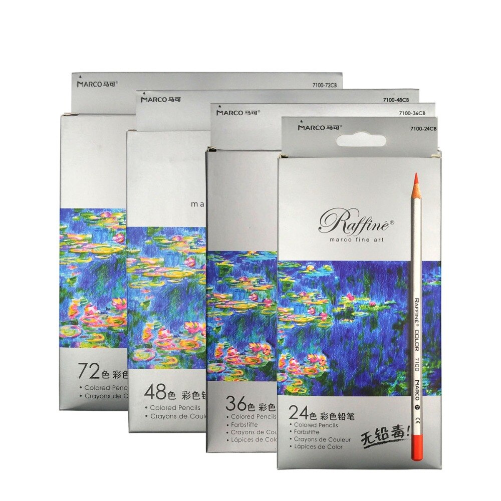 Marco Raffine Colored Pencils 72 Colors Drawing Sketches lapis de cor profissional Secret Garden Coloring Pencil School Supplies