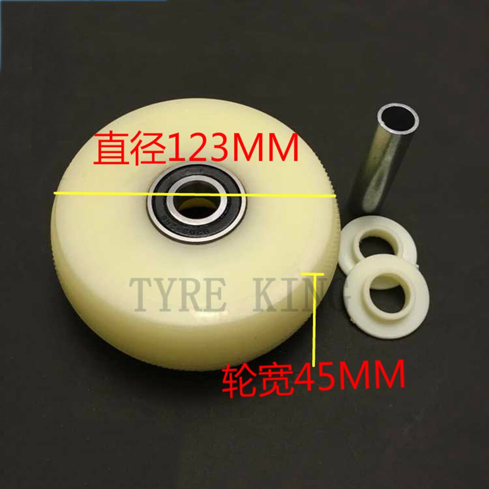 Caster About 5 Inch Diameter 123mm Wheel Heavy Nylon Single Wheel Flat Wheel Trolley Wheel Solid Wheel Wear Wheel