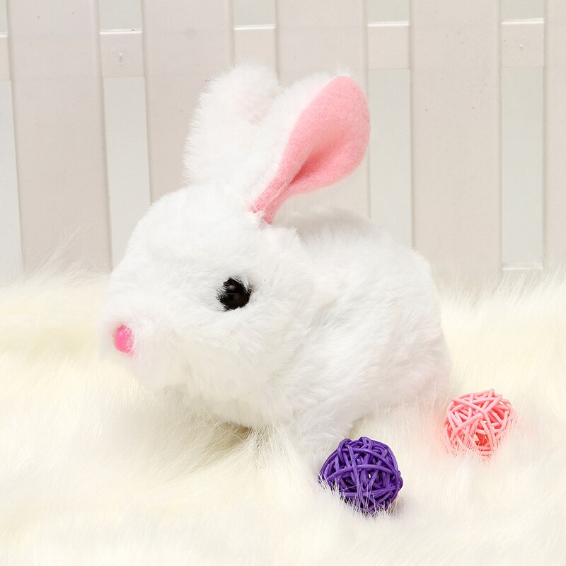 Jouets électroniques interactifs lapin mignon, animaux de compagnie Robot lapin saut de marche, jouets électroniques pour enfants