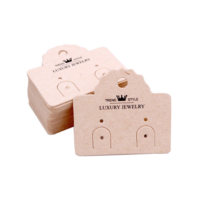 100 stuks papieren oorbellen kaarten sieraden displaystandaard broche haarspeld hoofdtooi armband ketting verpakking kaarten labels: 9( 4.55cm )