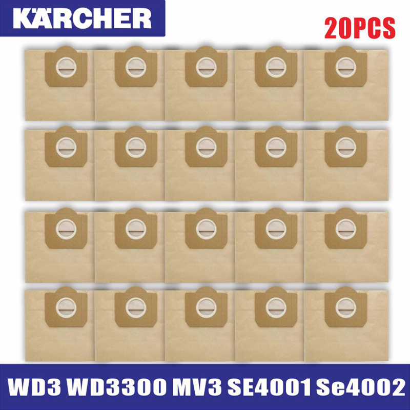 Bolsa de polvo para aspiradora KARCHER WD3 Premium WD 3,300 M WD 3,200 WD3.500 P 6,959-130 RB88 RU100 RU101 A2204 A2656: plum