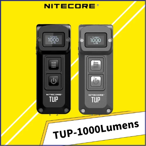 Original NITECORE TUP Led Flashlight 1000 Lumens USB Rechargeable 5 Lighting Modes Digital Screen Display High Power Flashlight