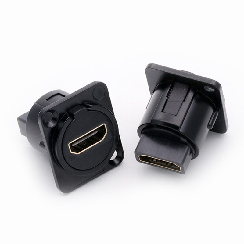 Conector HDMI para chasis, adaptador de alimentación con enchufe hembra de tipo D montado en panel, 1 unidad