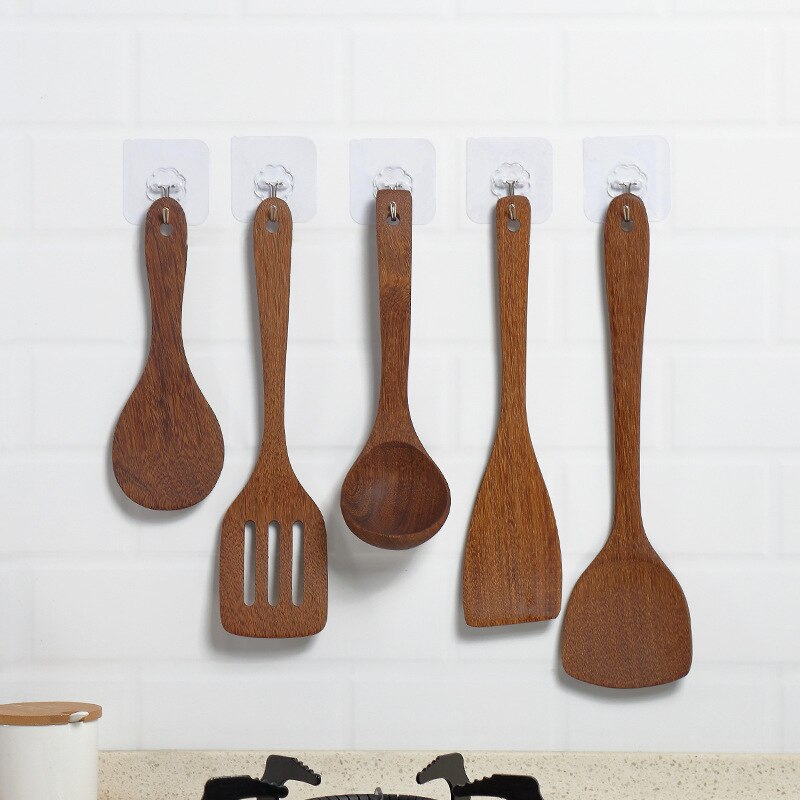 Wooden Spatula Kitchen Nonstick Dedicated Wooden Kitchenware Heat Resistant Wooden Cooking Shovel Spoon