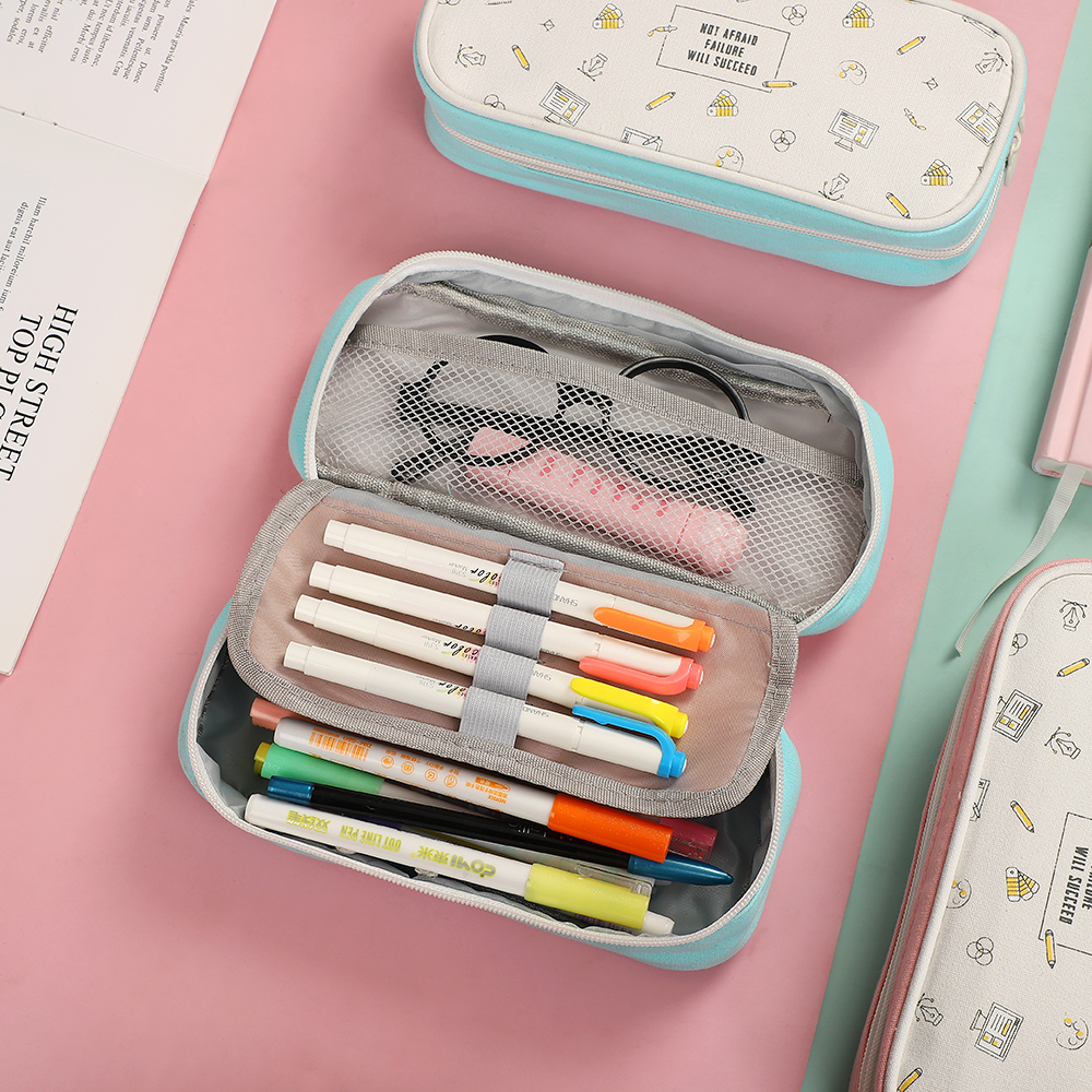 JIANWU Portable Large-capacity Pencil Bag Multifunctional Simple Storage pencil case Kawaii School Supplies