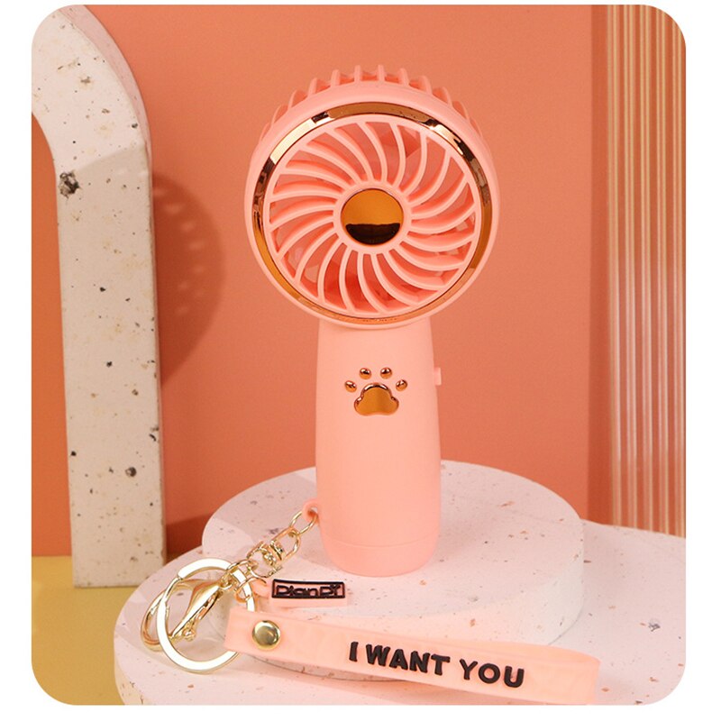 Porte-clés ventilateur Portable suspendu, Mini ventilateur Portable, Rechargeable USB, pour la maison, pour femmes et étudiants: SQ2245-Pink-1
