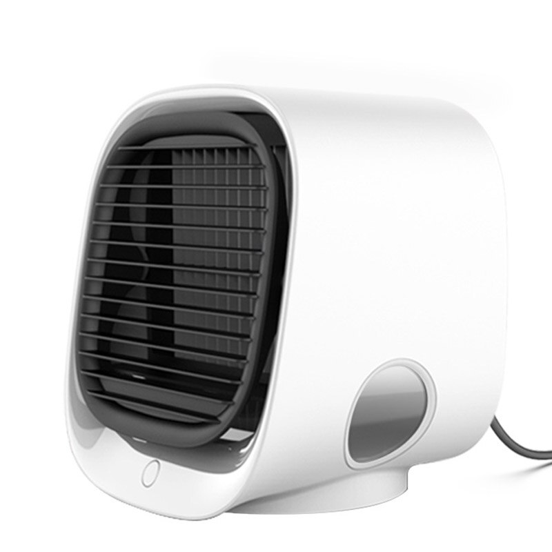 Air conditioner Mini USB Air cooler Portable Arctic Air Conditioners Room Cooling 7 Colors LED Light Cooler Small Table Fans: White