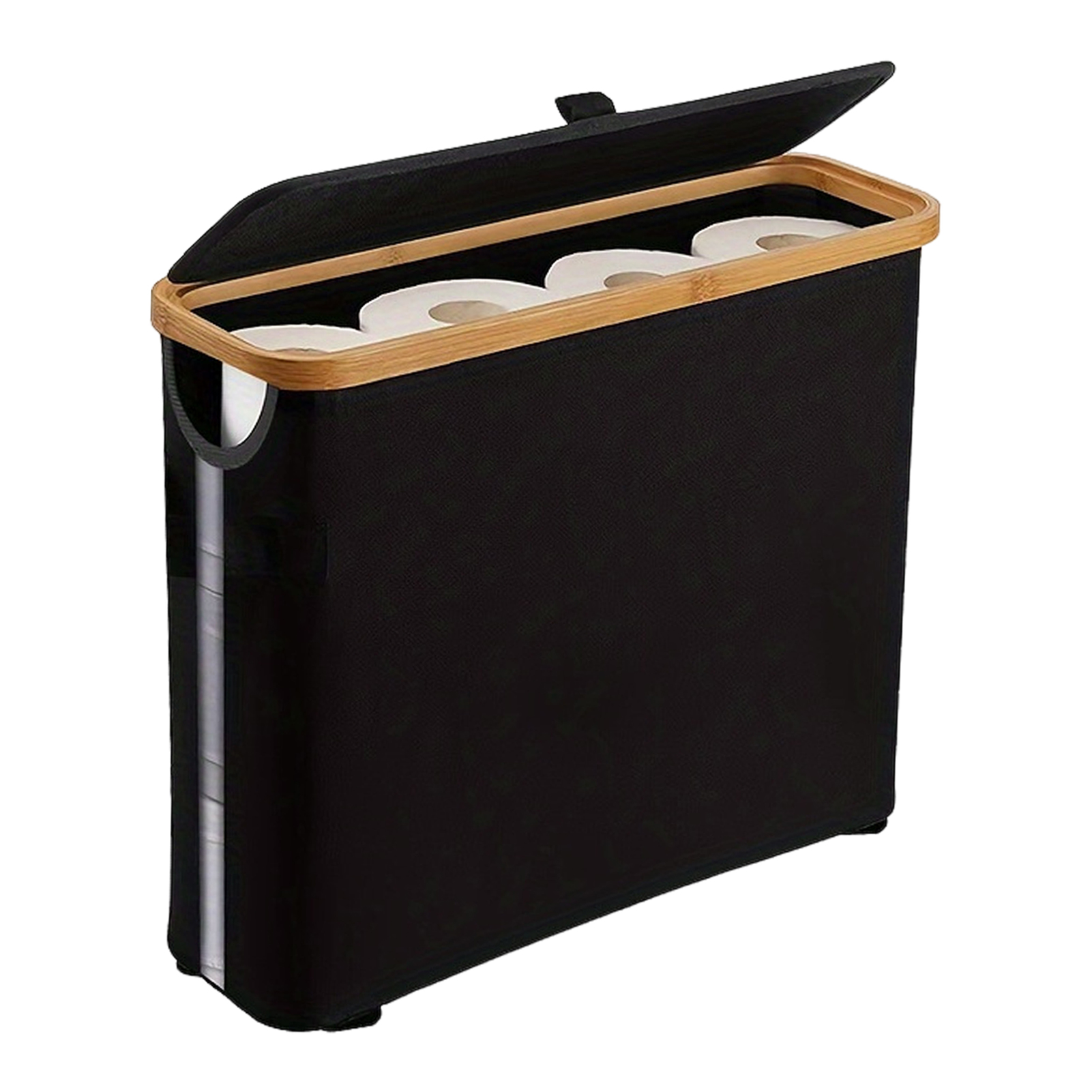 Large Capacity Toilet Paper Storage Basket Organizer With Lid Bathroom Toilet Paper Storage Organizer （hold 9 Rolls Of Paper）: light green