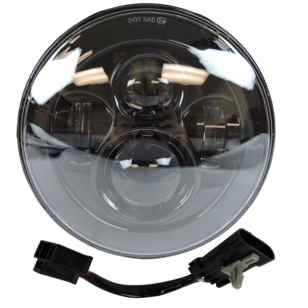 Ajovalo 7 tuuman moottoripyörän osiin 7 "led -moottorivalot 4.5 " 4 1/2 tuuman lähivalot perinteiseen softail -klassikkoon: Musta 4