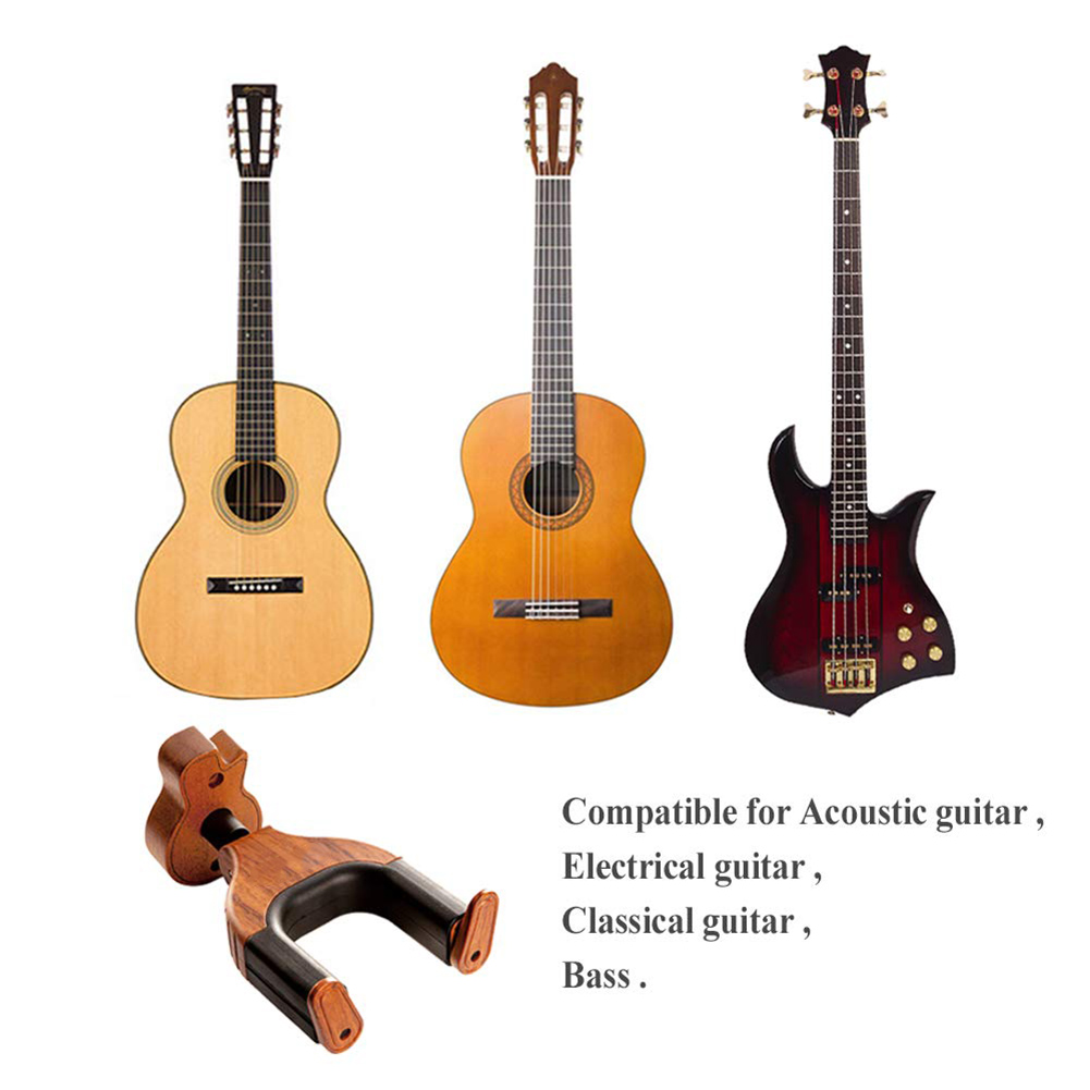 1 stk trævægbeslag guitar bøjle holder krog holder hængende beslag husholdning praktisk guitar bøjle holder krog