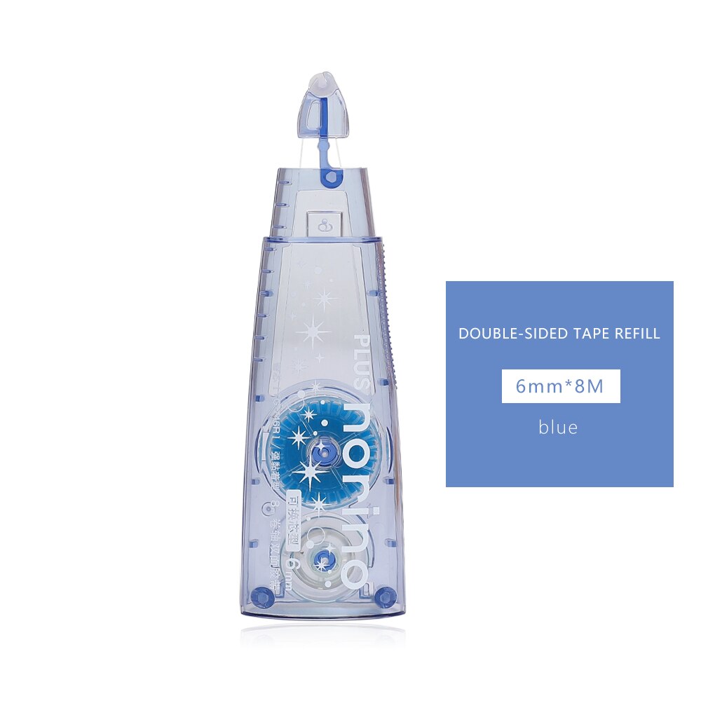1pc più Norino scorrere nastro biadesivo rivista attrezzo punto tipo modifica adesiva punto colla scuola forniture per ufficio: Refill-blu