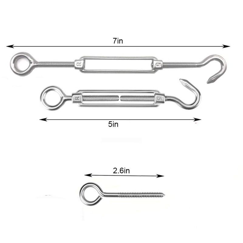 WKRTDY 10x Schwerlast D-Ring Haken-Set aus Edelstahl, klappbar und mit 100kg Traglast - perfekt WKRTDY 10x Schwerlast D-Ring Haken-Set aus Edelstahl, klappbar und mit 100kg Traglast - perfekt