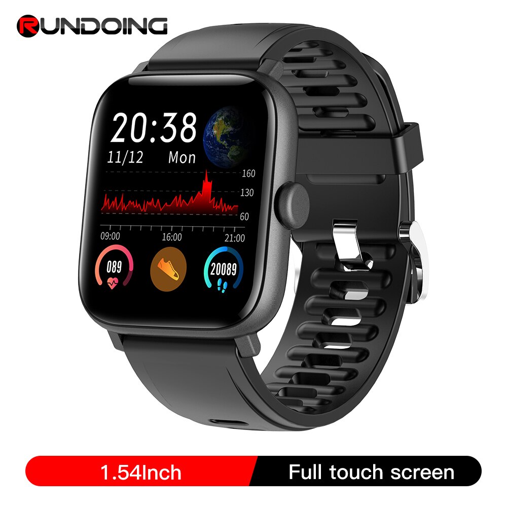 Rundoing NY16 Smartwatch - Full Touchscreen, IP68 Waterproof Aluminum Alloy Case for Android & iOS