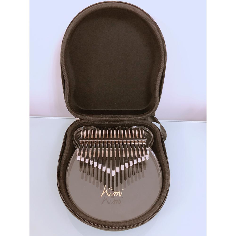 Piano acrílico Kimi Kalimba, 17 teclas, pulgar transparente, sintonizador, caja de manual