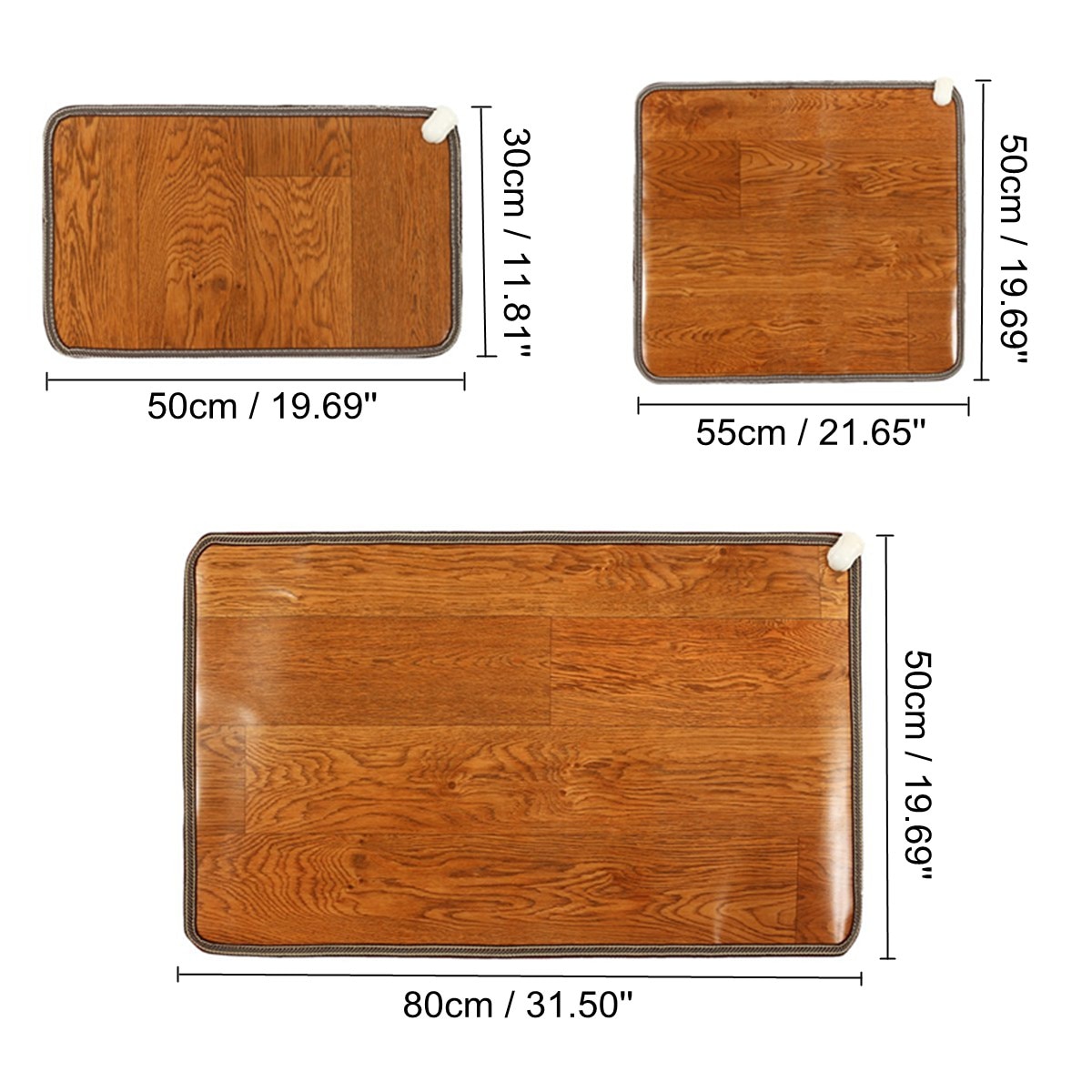Lederen Verwarming Voet Mat Warmer Elektrische Verwarming Pads Voeten Been Warmer Tapijt Thermostaat Warming Gereedschap Thuis Kantoor 3 Maten