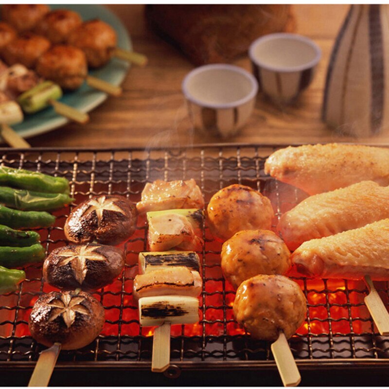 Bærbart rustfrit stål non-stick grillkurv bbq grillværktøj grill mesh bbq net til vegetabilsk bøf kød picnic