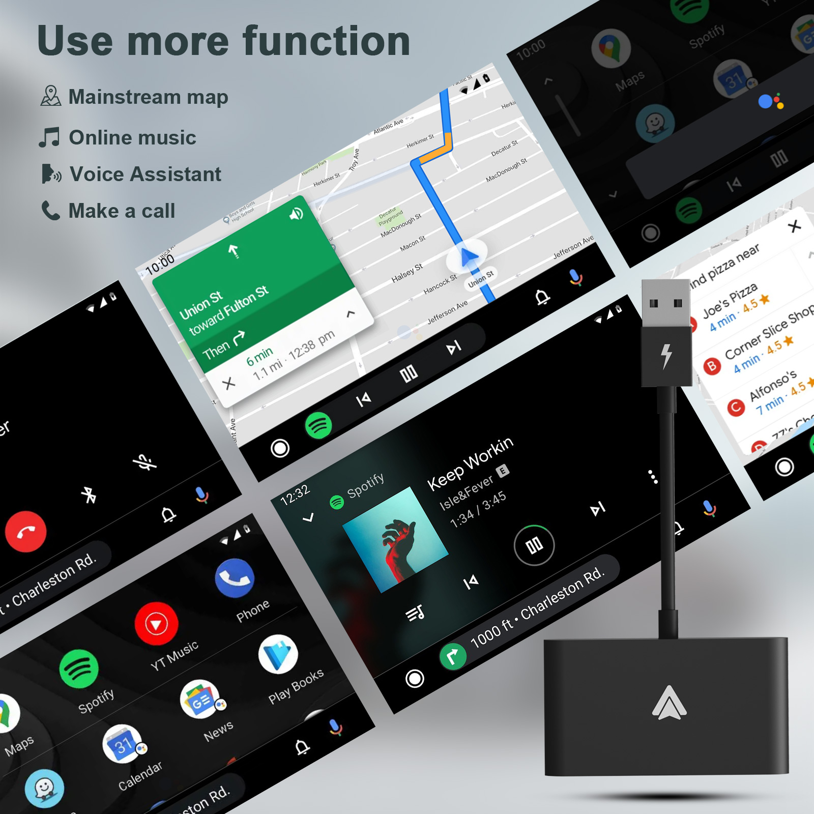 Adaptateur/Dongle sans fil Android Auto, convertisseur filaire vers sans fil pour adaptateur de voiture sans fil d'usine OEM