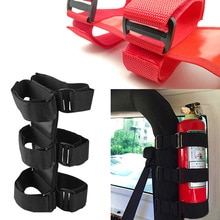 Verstelbare Brandblusser Houder Auto Brandblusser Mount Strap Auto Roll Bar Vaste Voor Jeep Wrangler Tj Jk Jl 97-18