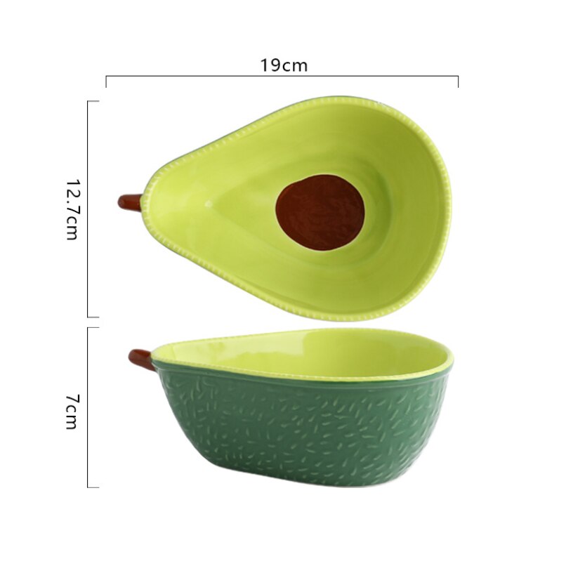 Grøn sød avocado form keramisk tallerken hjem frugtsalat snack fad ovn mikroovn opvaskemaskine tilgængelig: 4