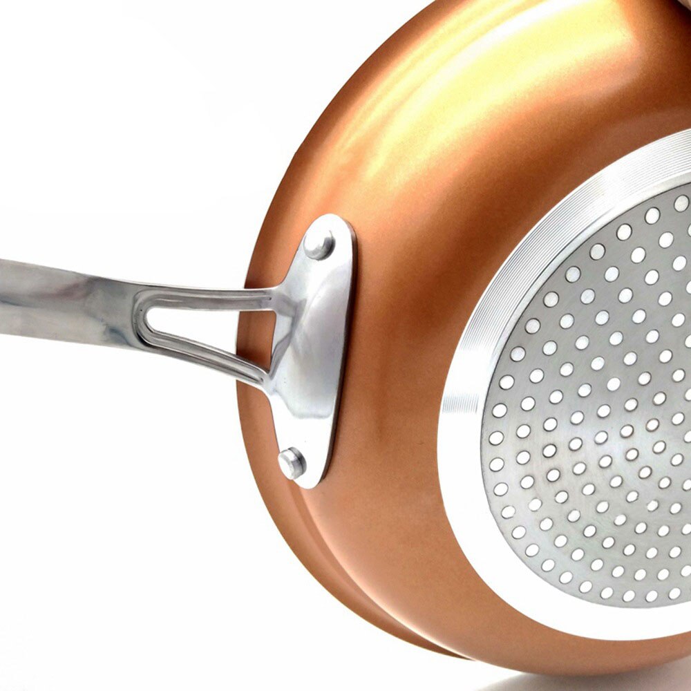 Betohe 8/10/12 tommer non-stick kobber stegepande med keramisk belægning induktion komfur gas universal stegte æg pande