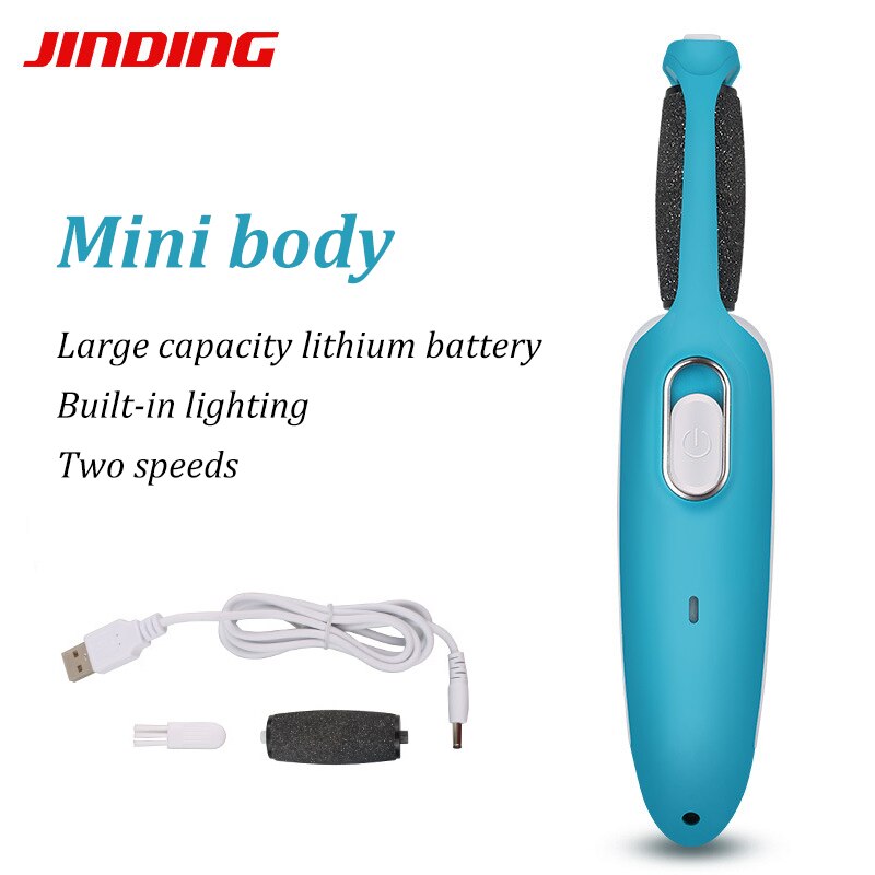 Elektrisk fodfil fjernelse af hård hud fodsliber usb opladning afskalning hård hud smuk fod 2 gear juster pedicure maskine
