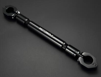 Multi-function motorcycle handlebar crossbar with clock/compass General motocross Aluminum alloy CNC balance handlebar crossbar: black