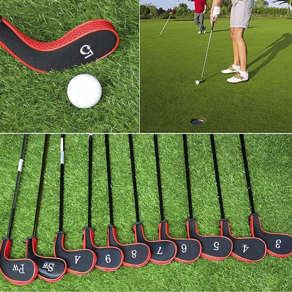 Housse De Tête De Golf – Pour Fer Ou Putter, Simili Cuir Noir, Protection Club