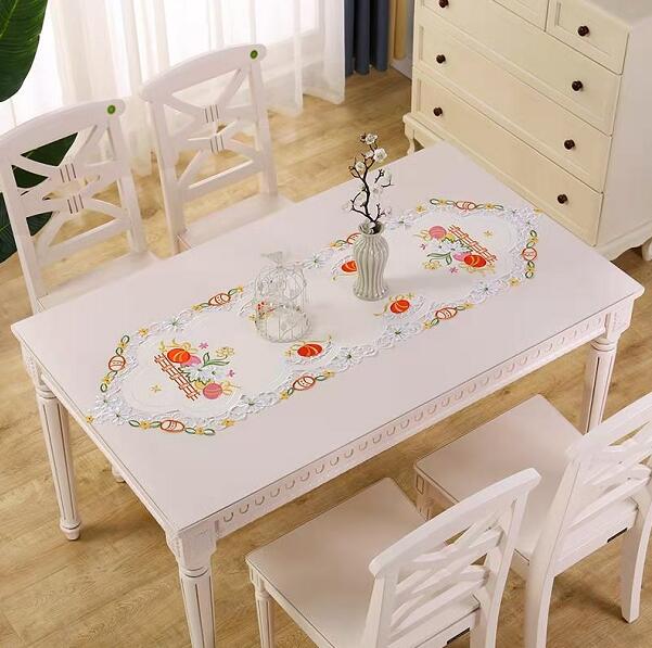 Europe Easter egg art Embroidery bed Table Runner flag cloth cover Lace tablecloth kitchen party decor: round 36cm