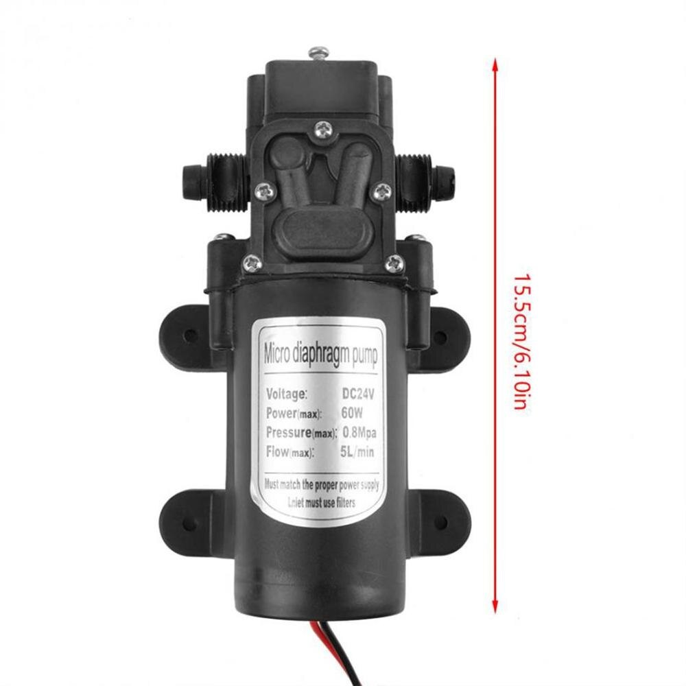 Micro Electric Diaphragm Pump High Pressure Electric Diaphragm Pump 5l / Min DC 12v 60w Water Pump 0.8mpa 5l / Min