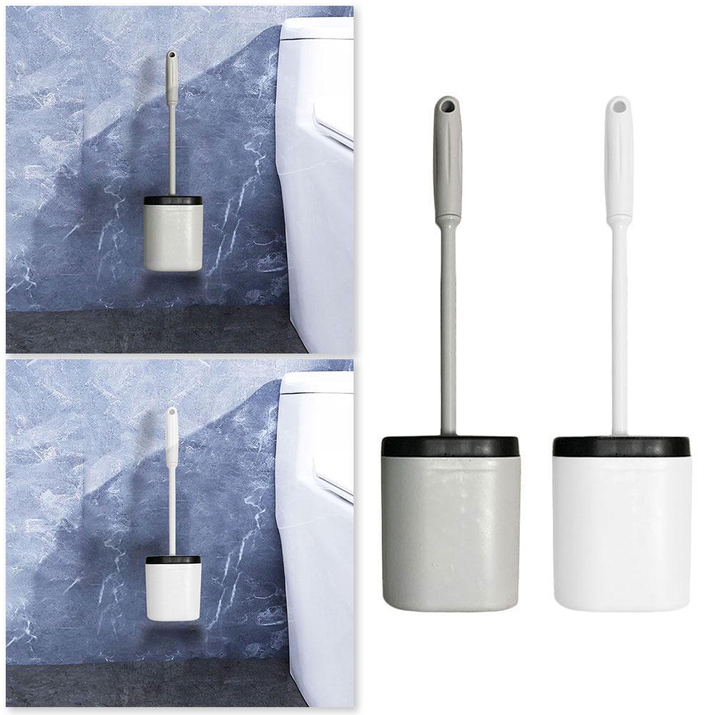 Novelty Silicone Toilet Brush U-shaped Toilet Wall-mounted Brush Cleaning Thermoplastic Bendable Brush Rubber L4J4