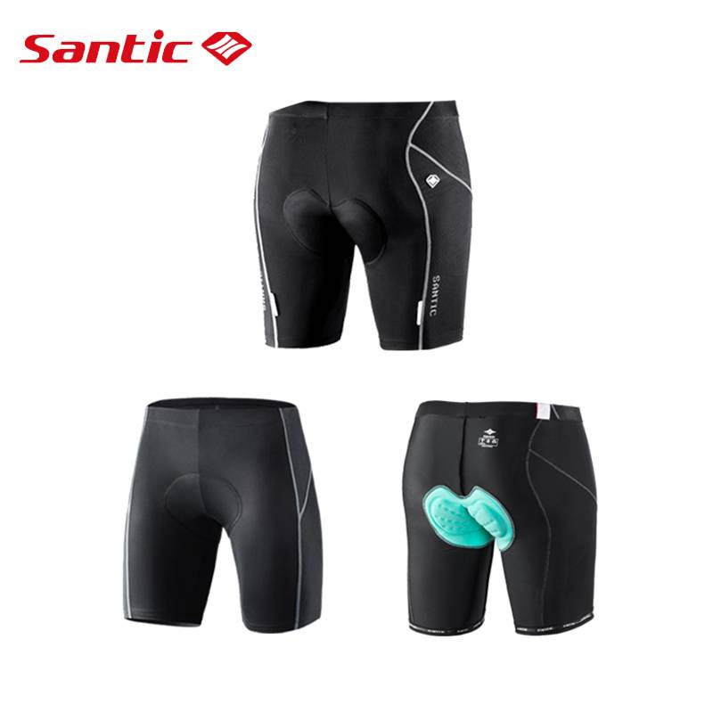 Santic Fietsbroek Coolmax 4D Pad Shockproof Mannen Mtb Shorts Anti-Pilling Benzine-lucht Fietsen Bike Shorts Reflecterende Fiets Kleding