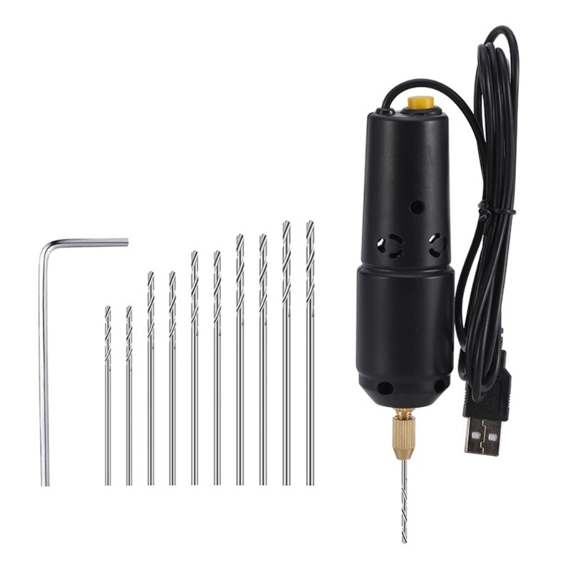 Ponceuse électrique, perceuse rotative, petite perceuse électrique portative USB 5V pour bijoux, polissage, petit artisanat, perçage de coupe G8TB