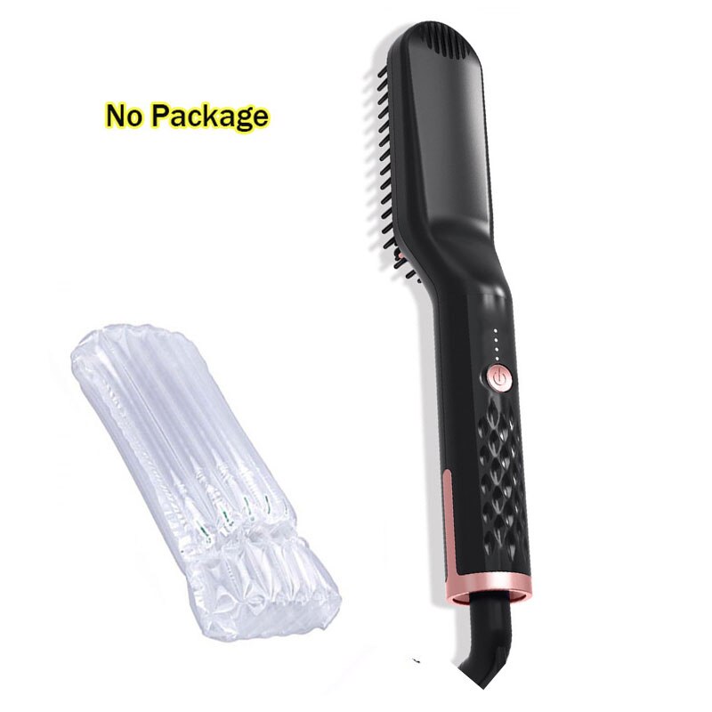 3 IN 1 Beard Hair Straightener Brushes Quick Hair Straightener Comb Ceramic Fast Heat Beard Straightening Iron Combs For Man: style1 no box / AU