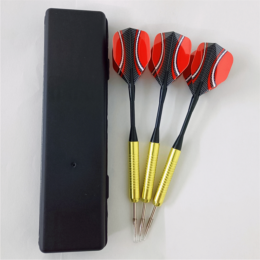 15cm 3Pcs 16g Steel Tip Darts Sports Entertainment Iron Plated Copper Dart Body Nylon Dart Rod PET Flight Darts Accessories