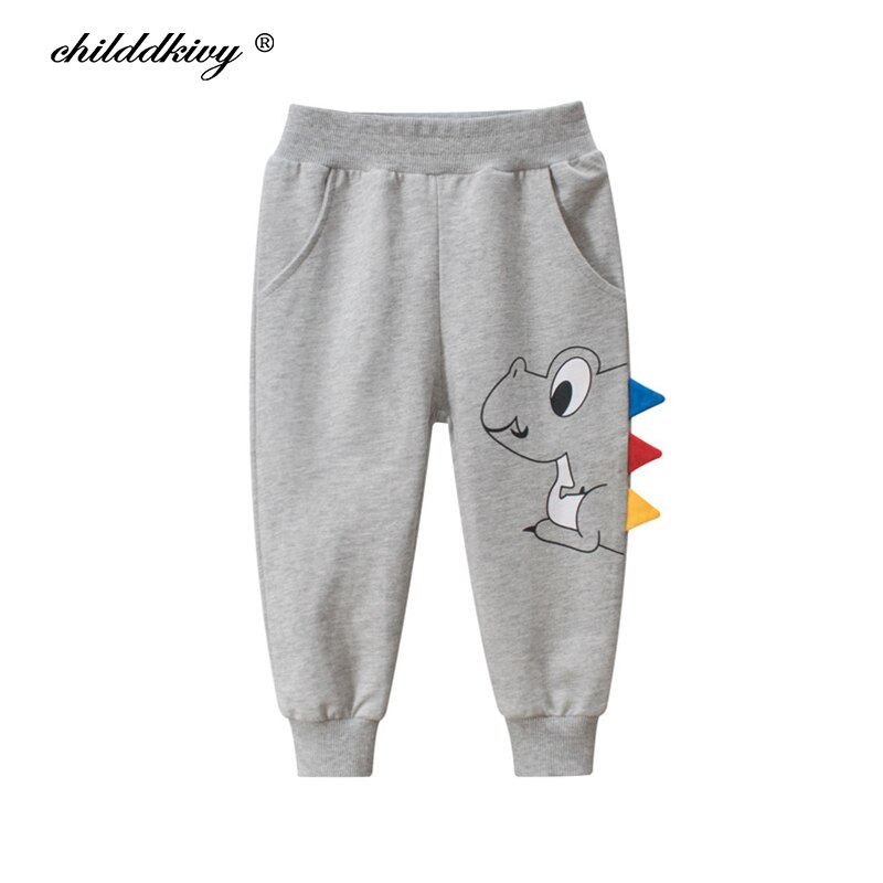 Children's Dinosaur Pants Autumn winter pant for a Boy 100% Cotton Boys casual pants Boys & Girls Sweatpants 2-8 years old
