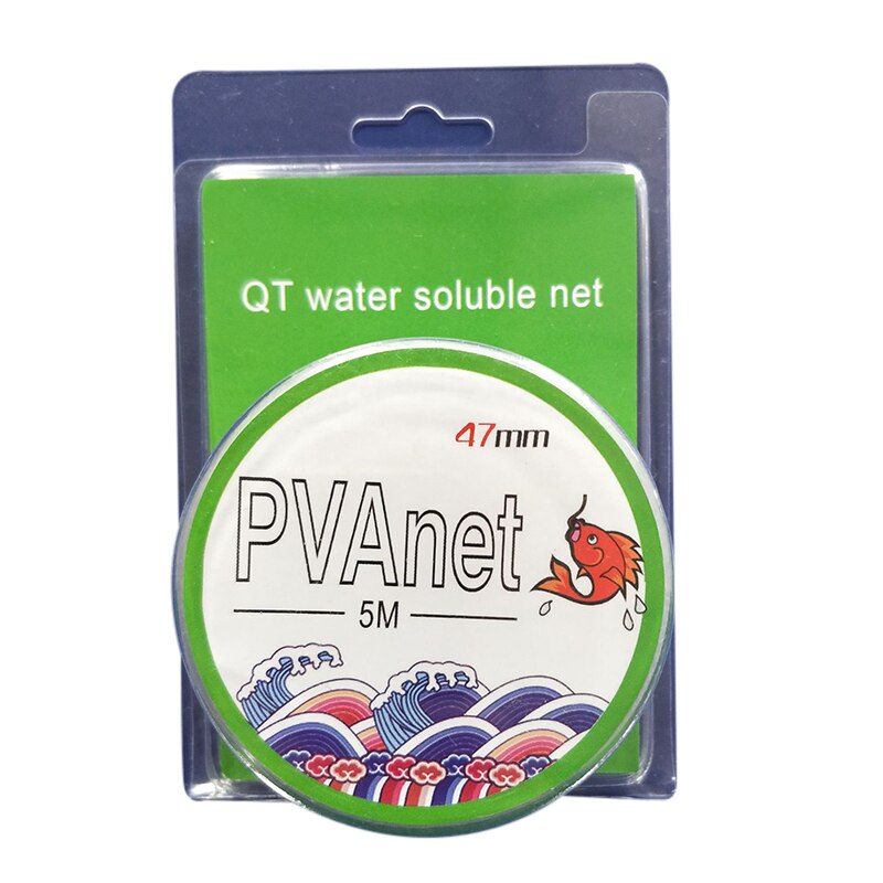 PVA Mesh Soluble Fishing Nets 5M 25mm 37mm Carp Fishing Feeder Trap Bait Bag Nets Soluble In Water To Beat The Nest: 47mm in Blister