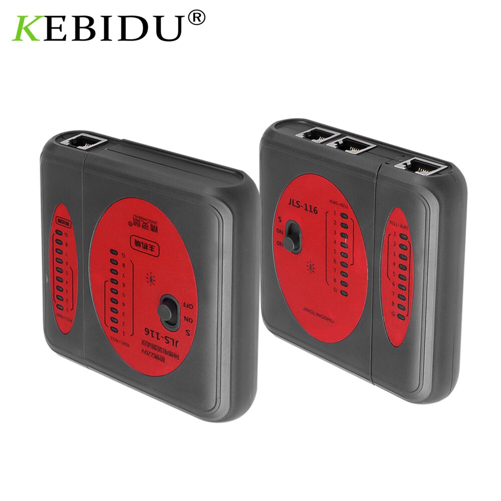 RJ45 Cable Lan Tester Network Cable Tester RJ45 RJ11Cat5 Cat6 LAN Cable Tester 60V/120V Handheld Networking Tool Network Repair