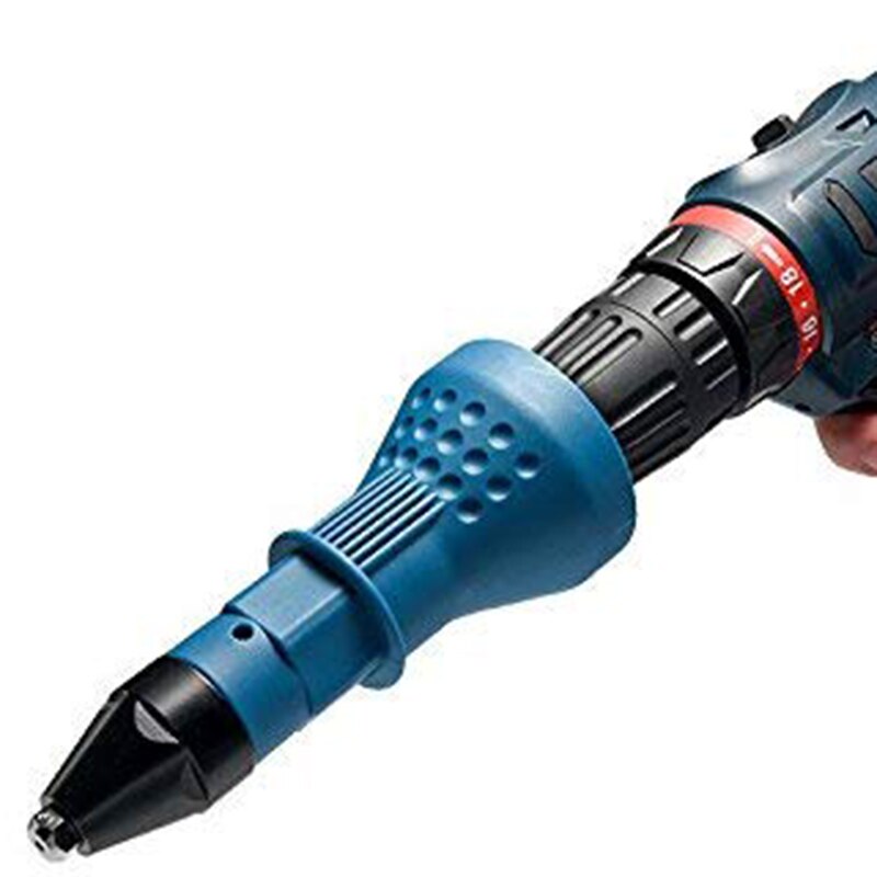 Klinknagel Voor Accuboormachine Elektrische, elektrische Boor Tool Kit Klinkhamer Adapter Insert Nut Hand Power Tool Accessoires (Zwart)