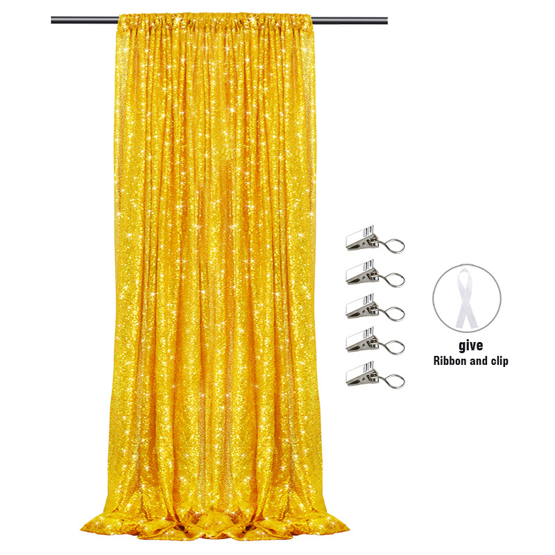 2x8ft Fabric sequin Background curtain Photo booth Backdrop Wedding Curtain ForChristmas/party Decor Photography background 2PCS