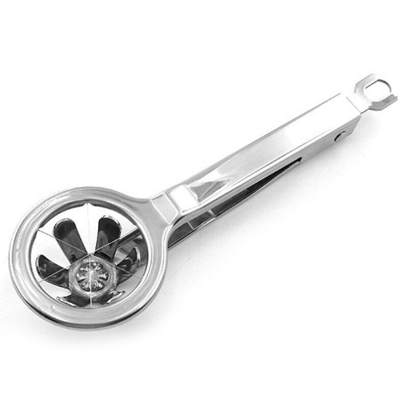 Stainless Steel Hexagonal Egg Cutter Egg Slicer Fancy Preserved Egg Splitter Egg Cutting Supporter: Default Title