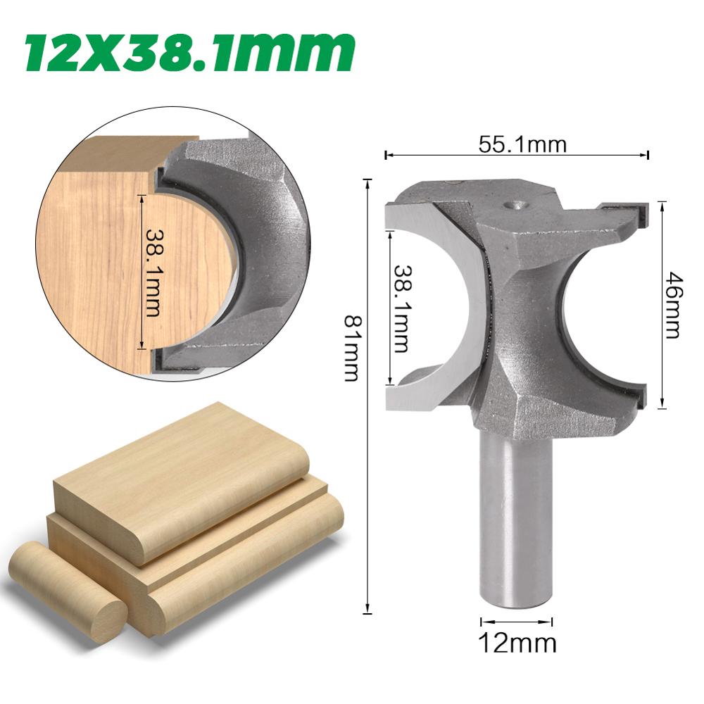JGZUI 1PCS Half Round Side Cutter BitHalf Round Side Cutter Bit Router Bit Router Bit 6mm shank 12mm shank Woodworking bits