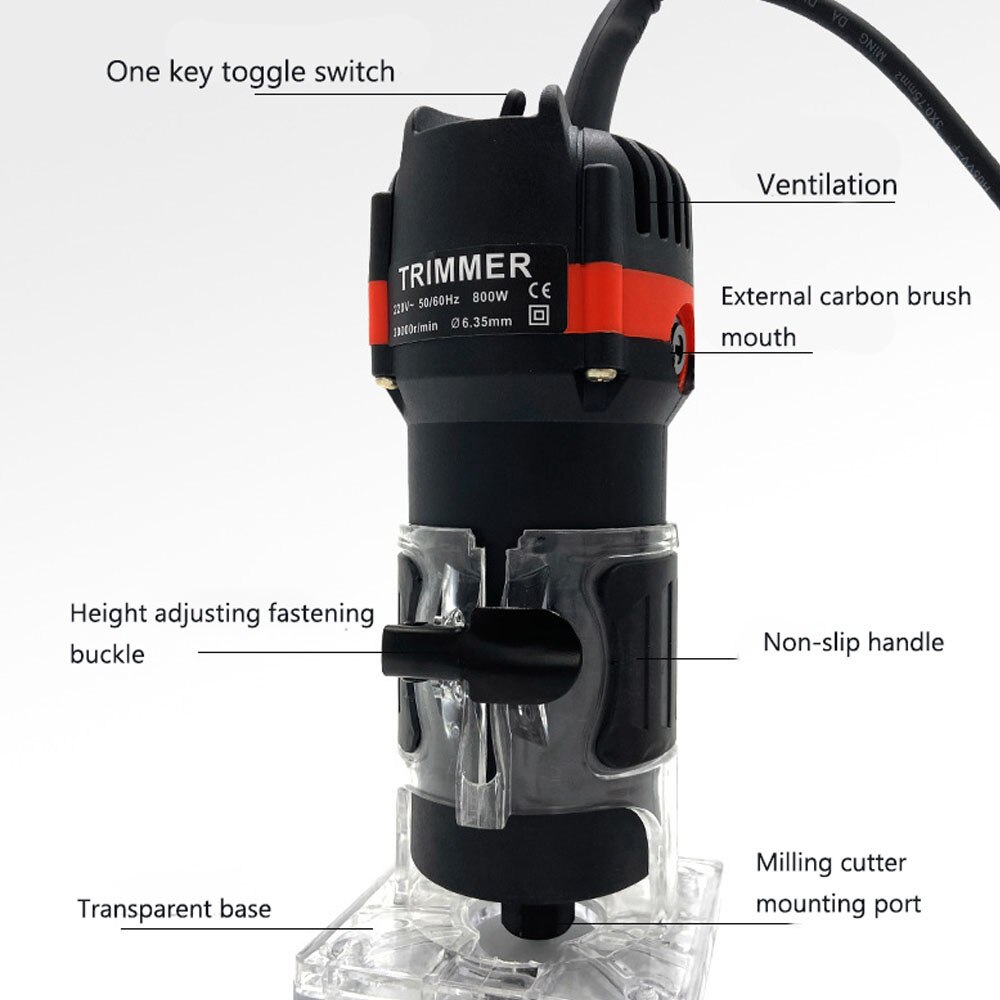 Houtbewerking Elektrische Trimmen Machine Elektromechanische Hout Frezen Graveren Steken Machine Borstel Motor Hout Router