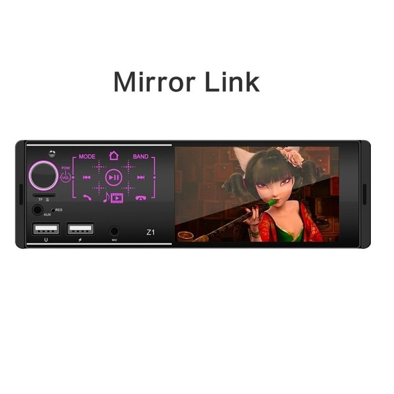 Touchscreen 4 inch 1 din autoradio android autoradio stereo-ontvanger usb auto  mp5 spelers bluetooth handsfree auto multimedia: Z1ts