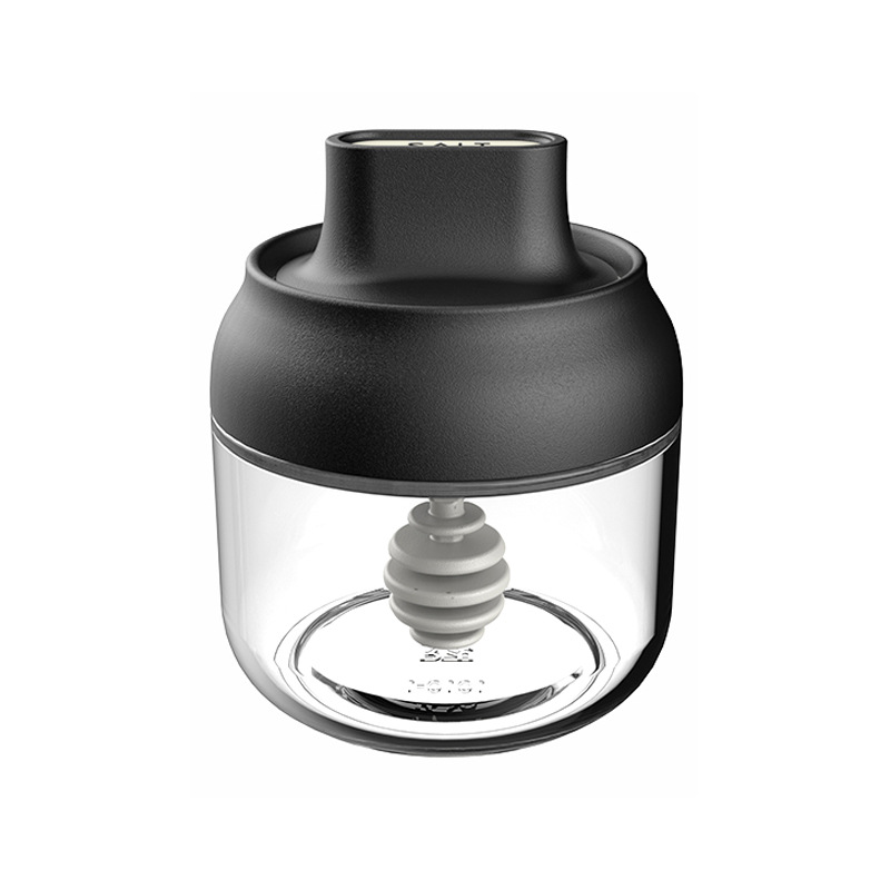 280ML Cover spoon integration honey glass Jar Spice Airtight Containers Condiment Salt Seasoning oil brush pot seasoning pot